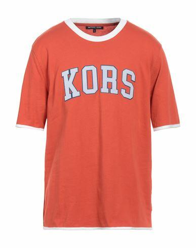 Michael Kors Mens Man T-shirt Orange Cotton Cover