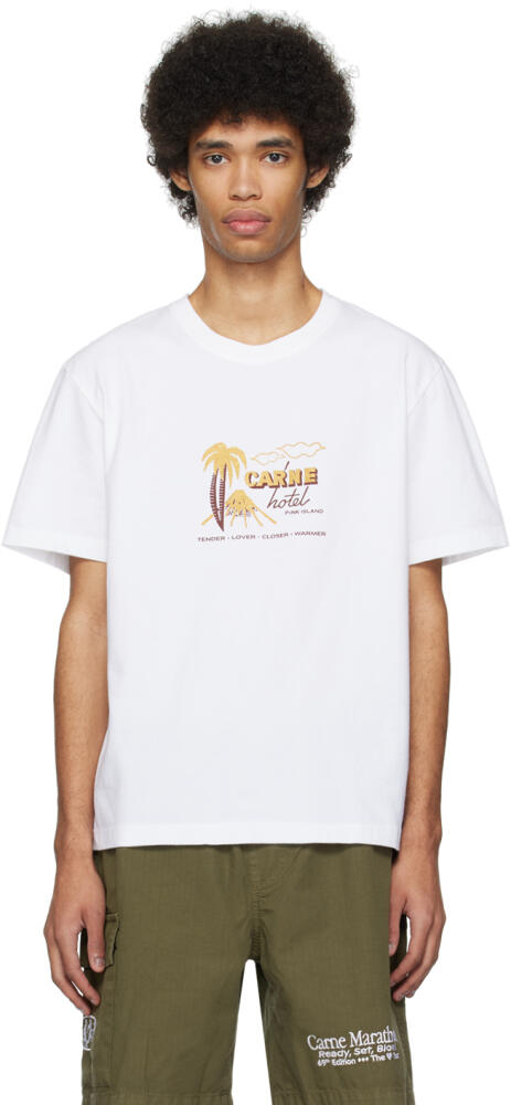 Carne Bollente White 'Pink Island' T-Shirt Cover