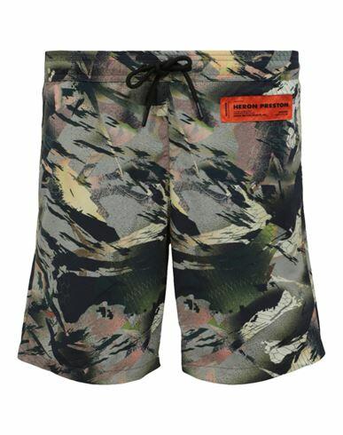 Heron Preston Camouflage Swimshorts Man Swim trunks Multicolored Polyester Cover