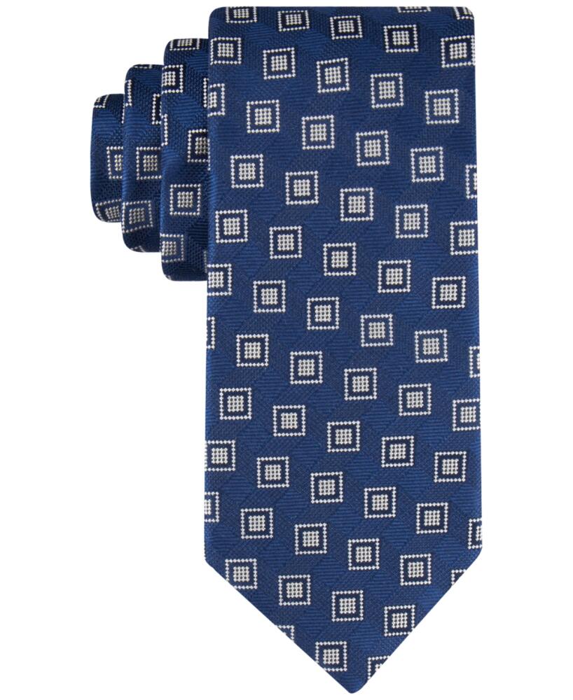 Tommy Hilfiger Men's Retro Square Tie - Navy/white Cover