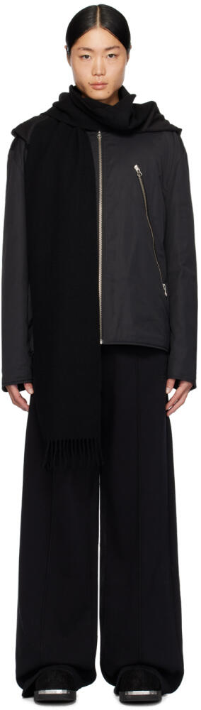 MM6 Maison Margiela Black Hooded Bomber Jacket Cover