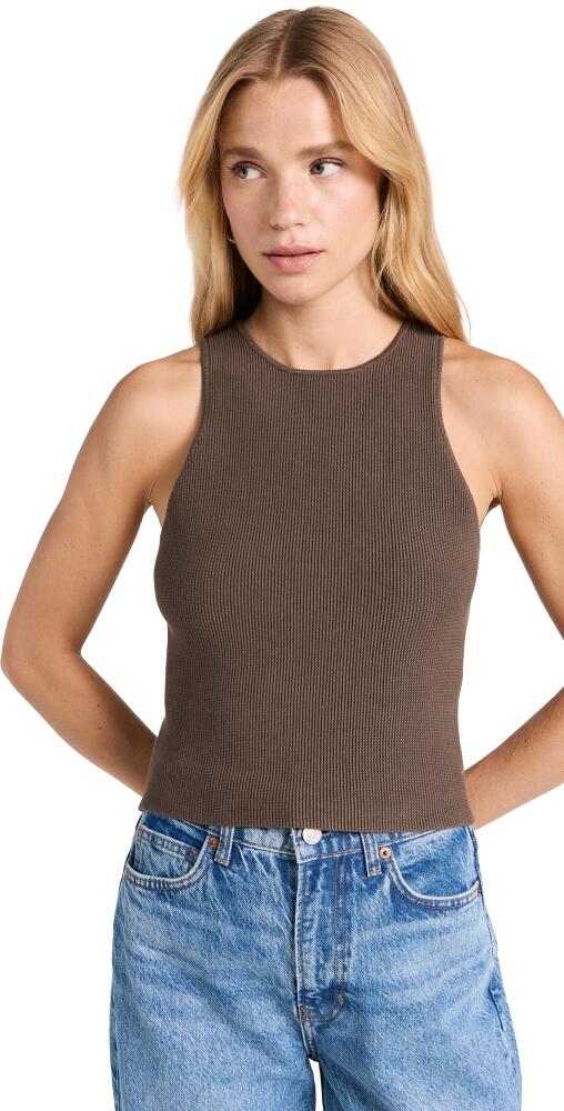 Reformation Hudson Ribbed Sweater Tank Putty Cover