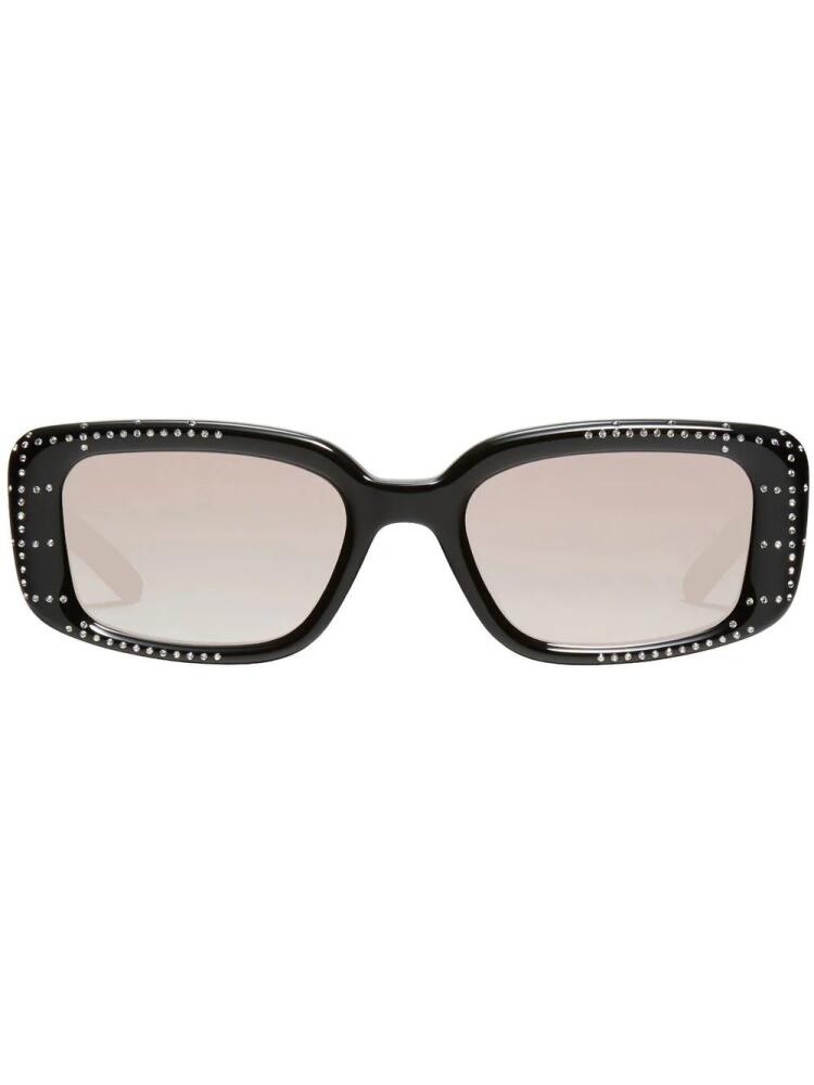 Gentle Monster gem-embellishment squared sunglasses - Black Cover