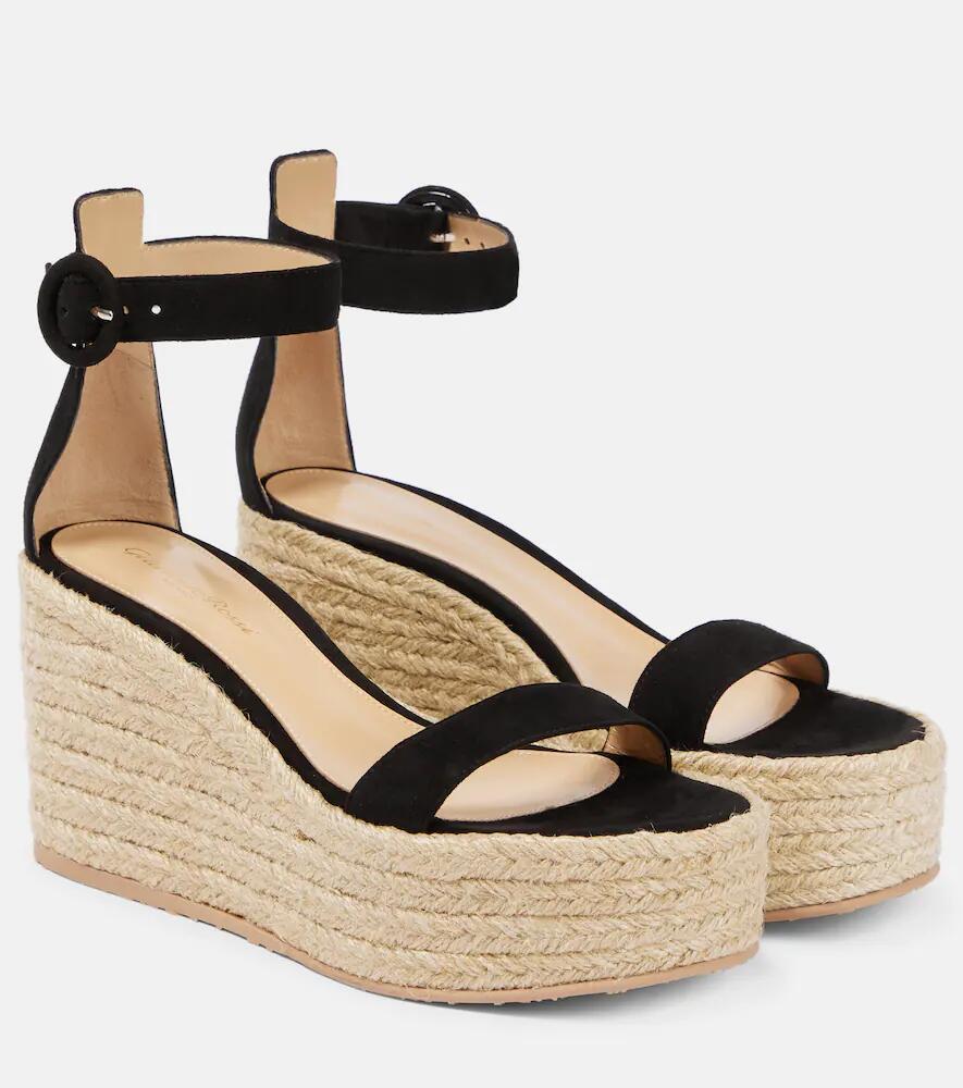 Gianvito Rossi Portofino suede espadrille wedges Cover