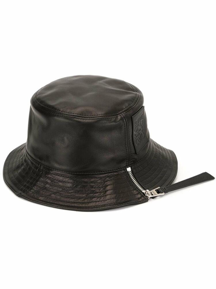 LOEWE Anagram leather bucket hat - Black Cover