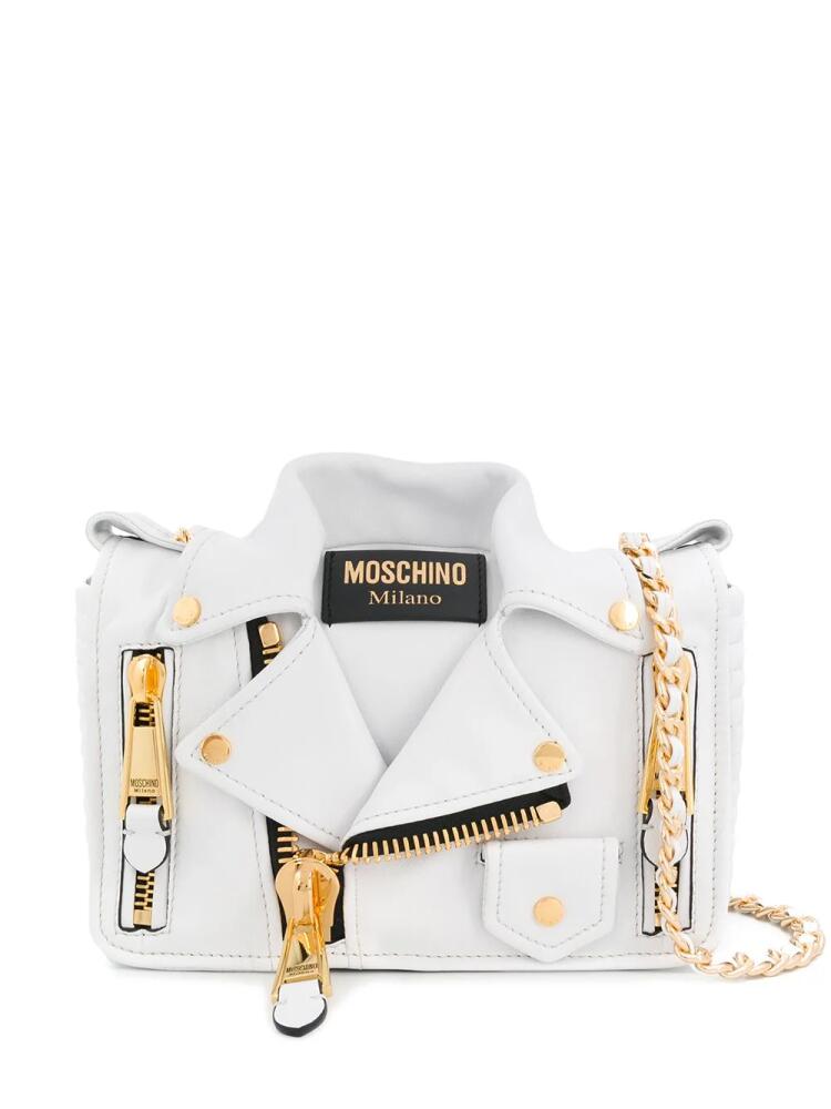 Moschino jacket style cross body bag - White Cover