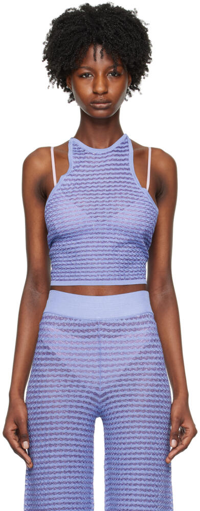 REMAIN Birger Christensen Purple Self-Tie Tank Top Cover