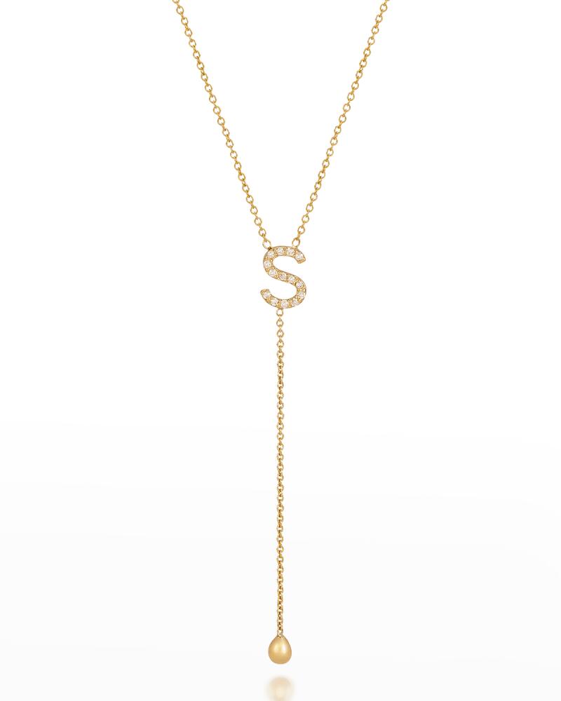 Sarah Chloe Amelia 14K Gold Diamond Lariat Cover