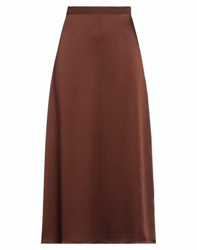 Niū Woman Midi skirt Brown Acetate, Viscose Cover