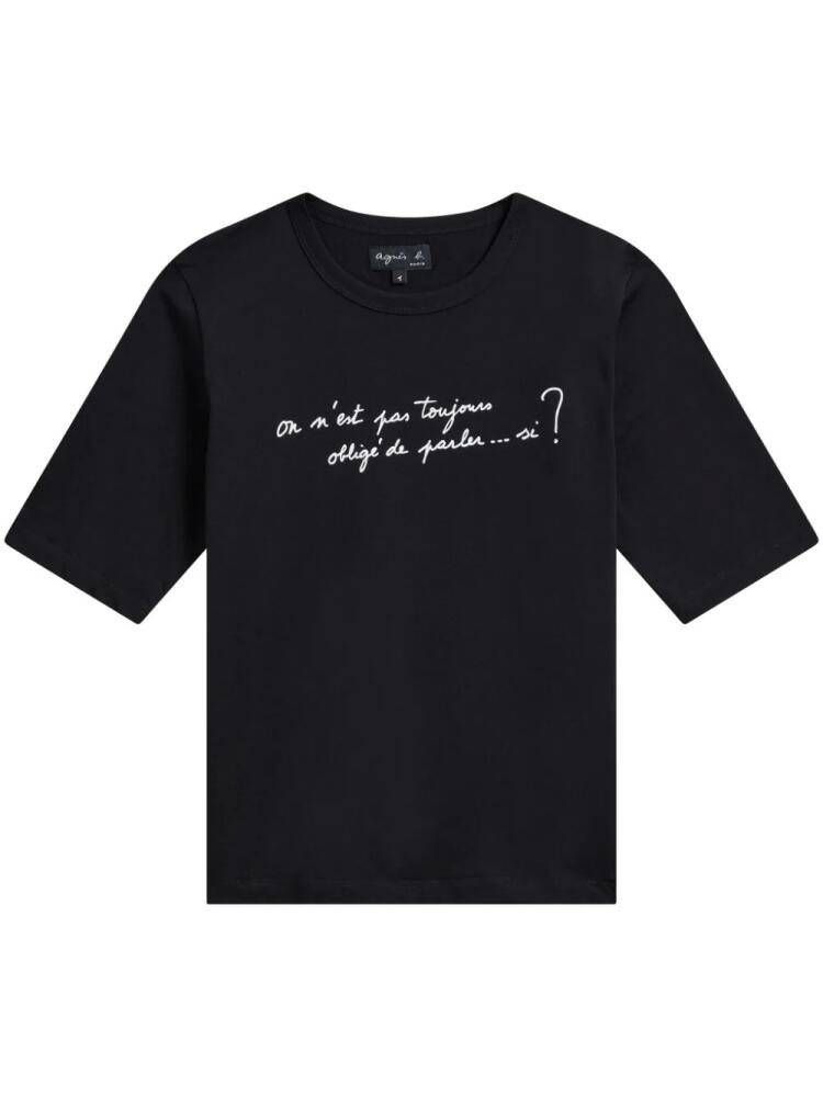 agnès b. Brando cotton T-shirt - Black Cover