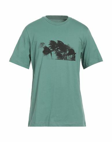 Oamc Man T-shirt Sage green Organic cotton, Elastane Cover