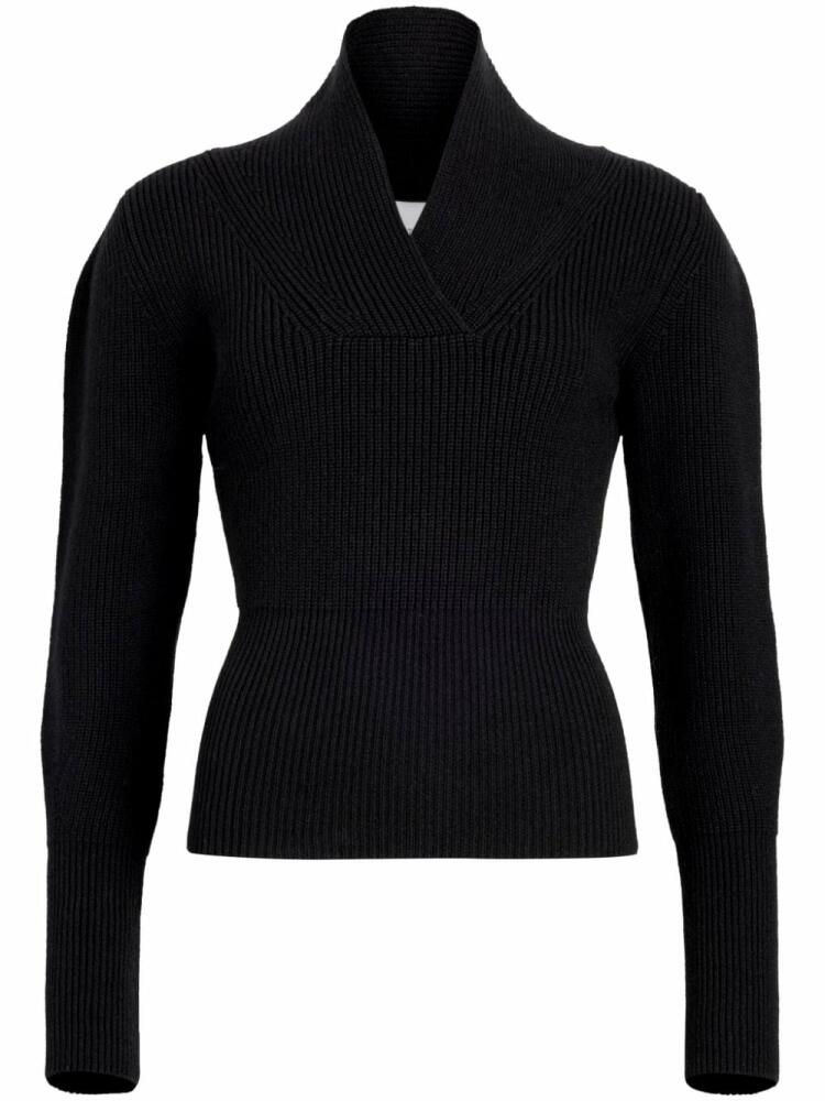 Patou wrap-collar jumper - Black Cover