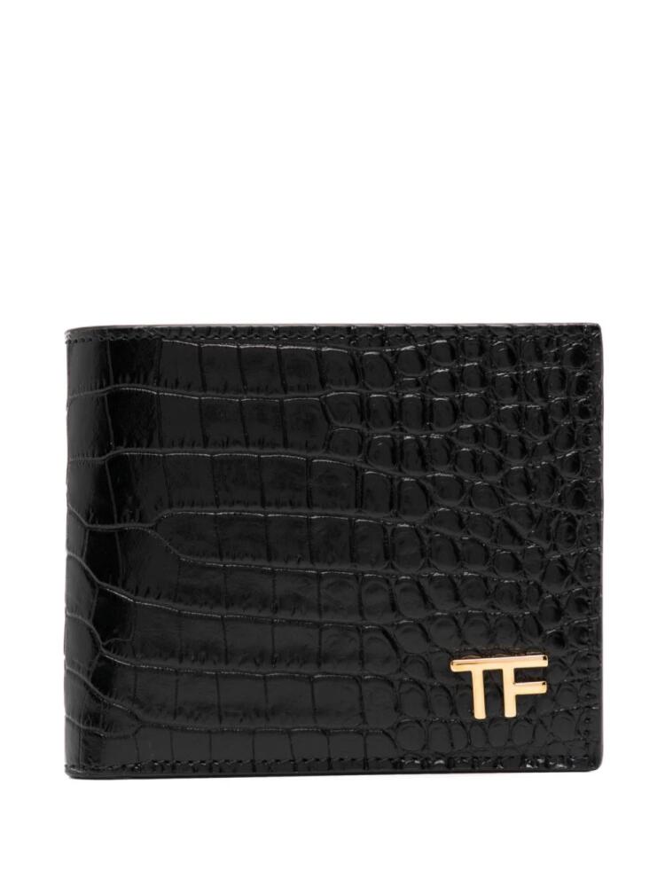 TOM FORD crocodile-effect leather wallet - Black Cover