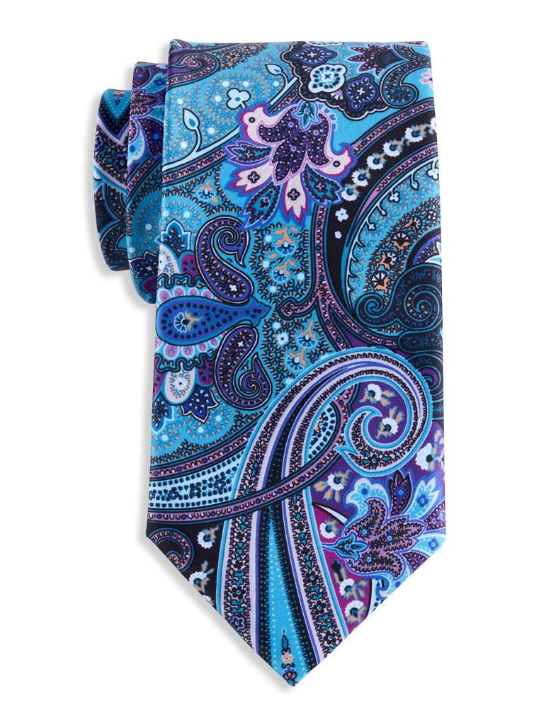 Synrgy by DXL Digital Exploded Paisley Tie in Aqua Cover