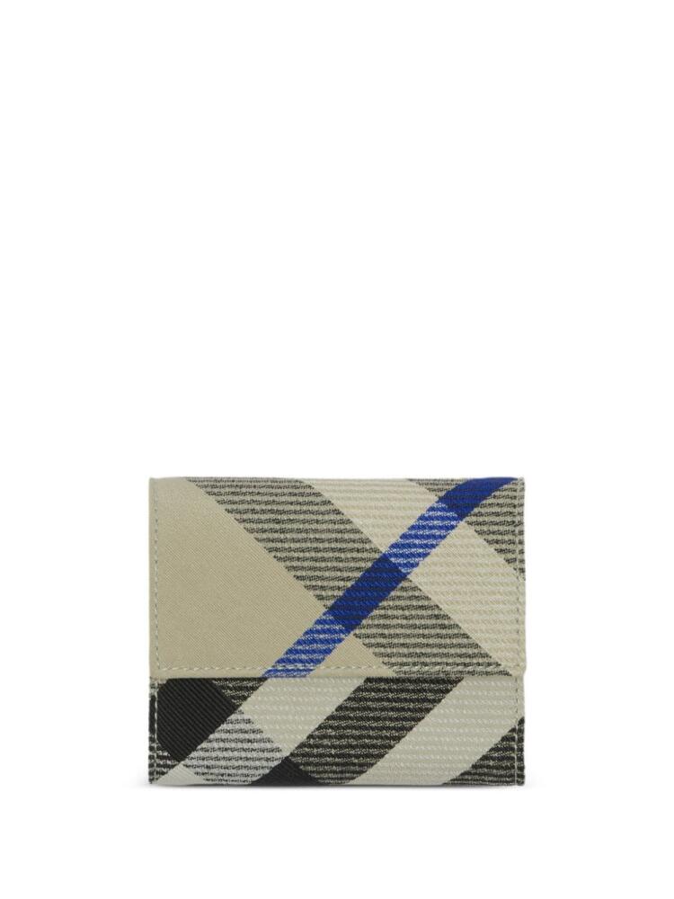 Burberry checked leather wallet - Neutrals Cover