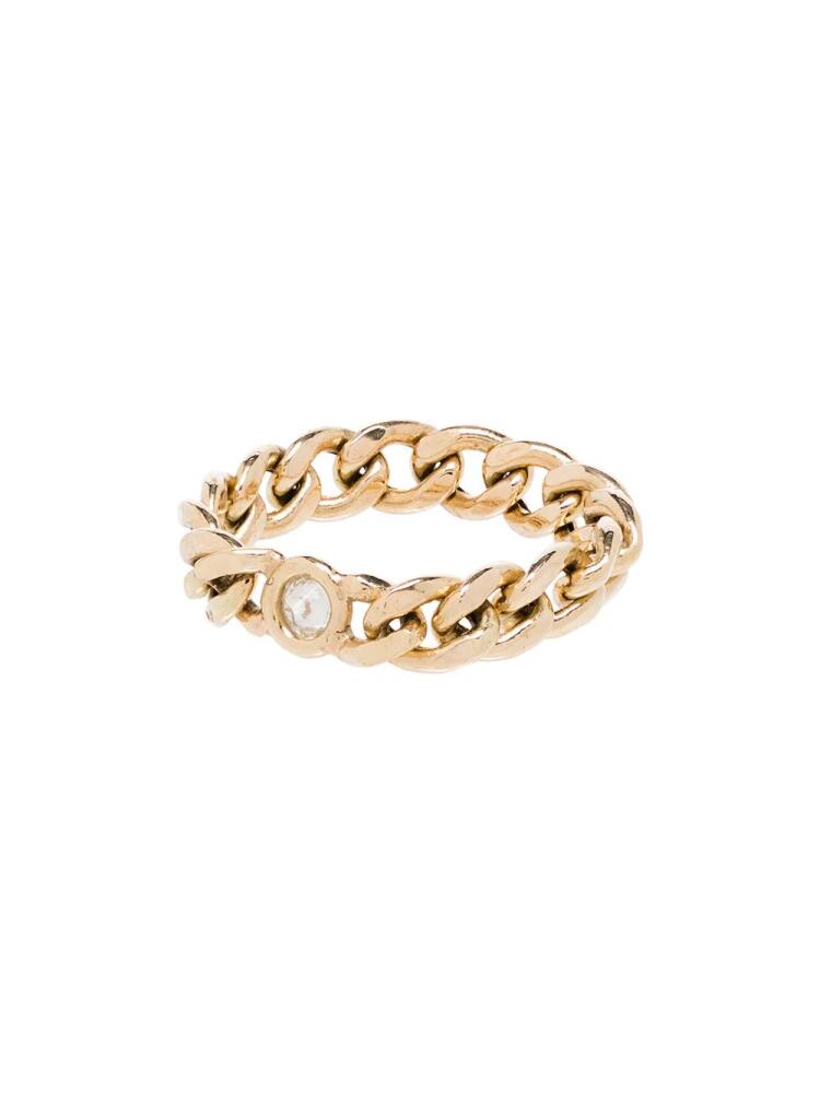 Zoë Chicco 14kt yellow gold curb chain diamond ring Cover