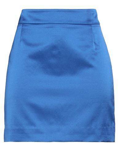 Bcbgmaxazria Woman Mini skirt Azure Viscose, Virgin Wool, Elastane Cover