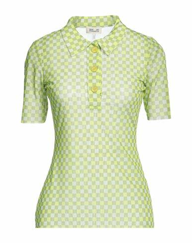 Baum Und Pferdgarten Woman Polo shirt Acid green Recycled polyester, Elastane Cover