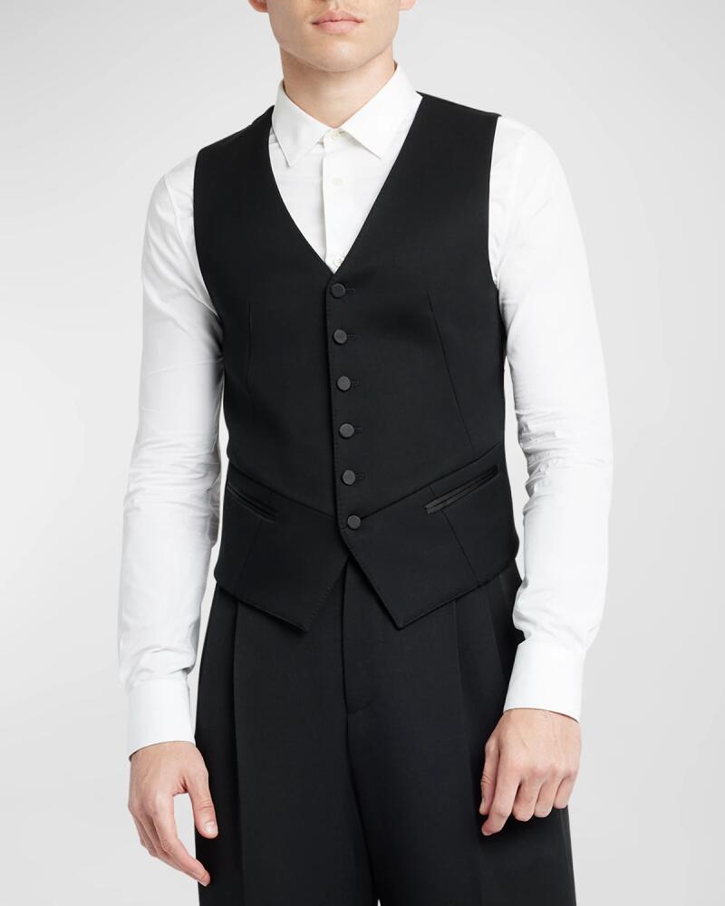 Alexander McQueen Men's Tailored Wool Vest Cover