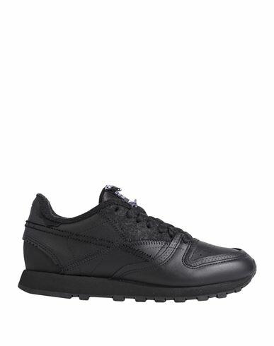 Maison Margiela X Reebok Man Sneakers Black Soft Leather Cover