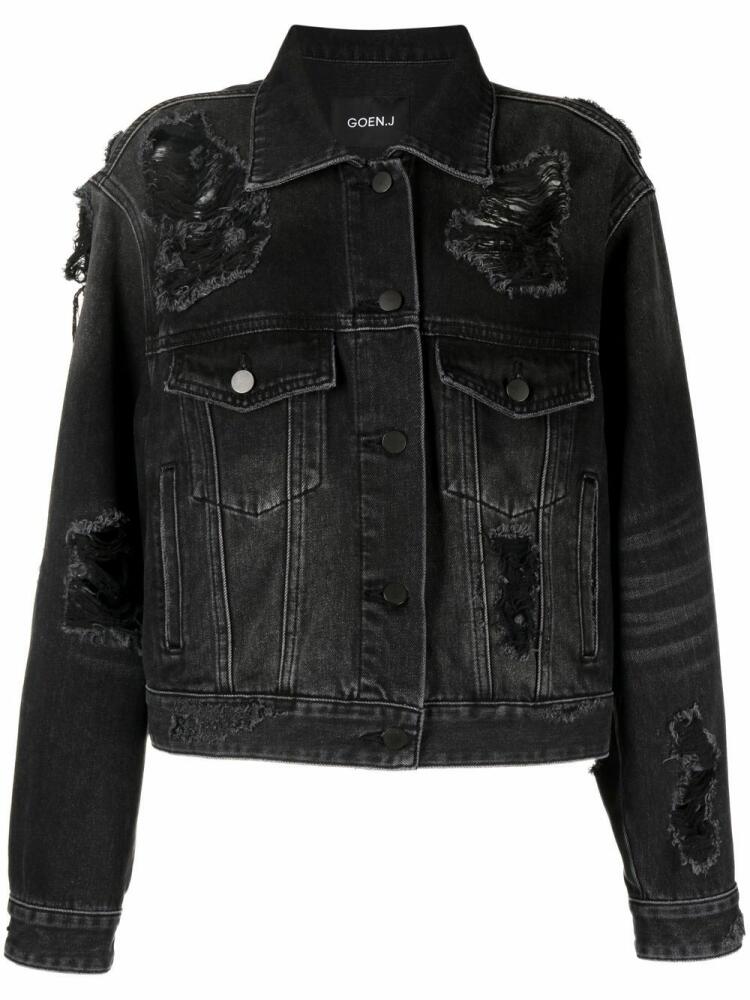 Goen.J distressed denim jacket - Black Cover