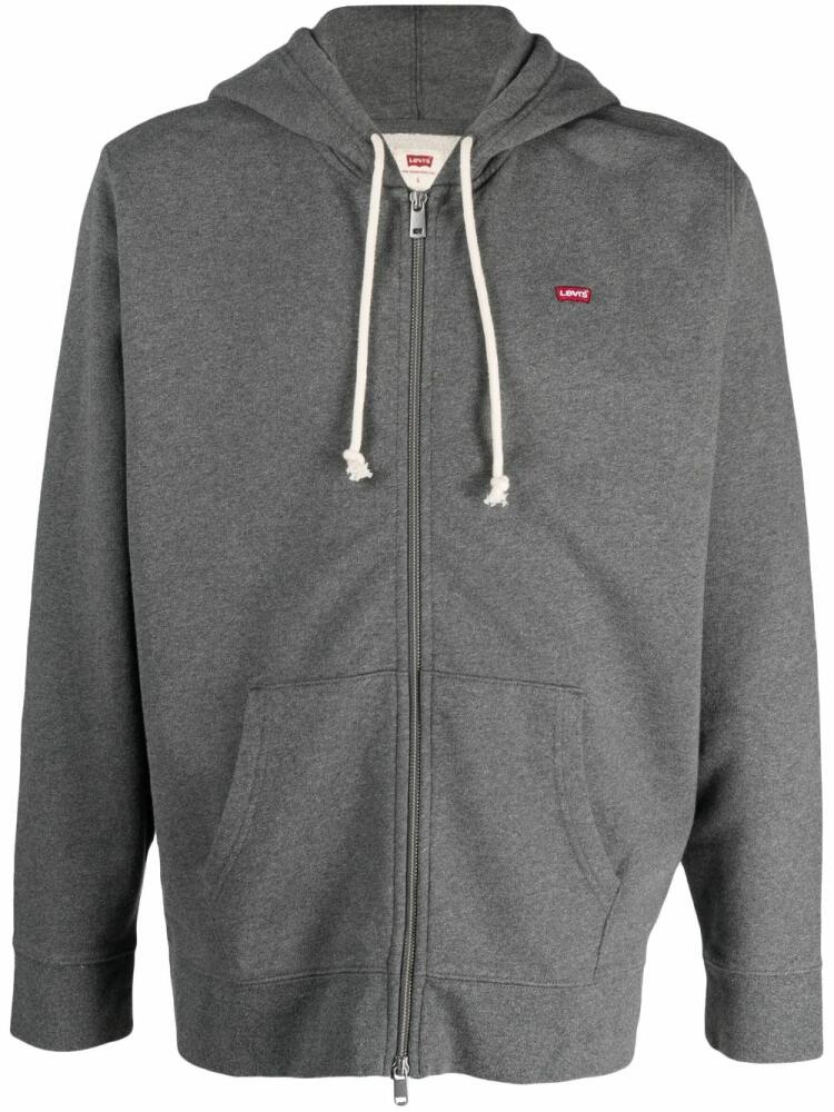 Levi's logo-patch zip-up hoodie - Grey Cover