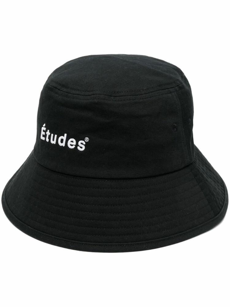 Etudes logo embroidered bucket hat - Black Cover