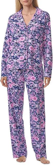 Karen Neuburger Long Sleeve Girlfriend Pajama Set With Lace (Multi Floral) Women's Pajama Sets Cover