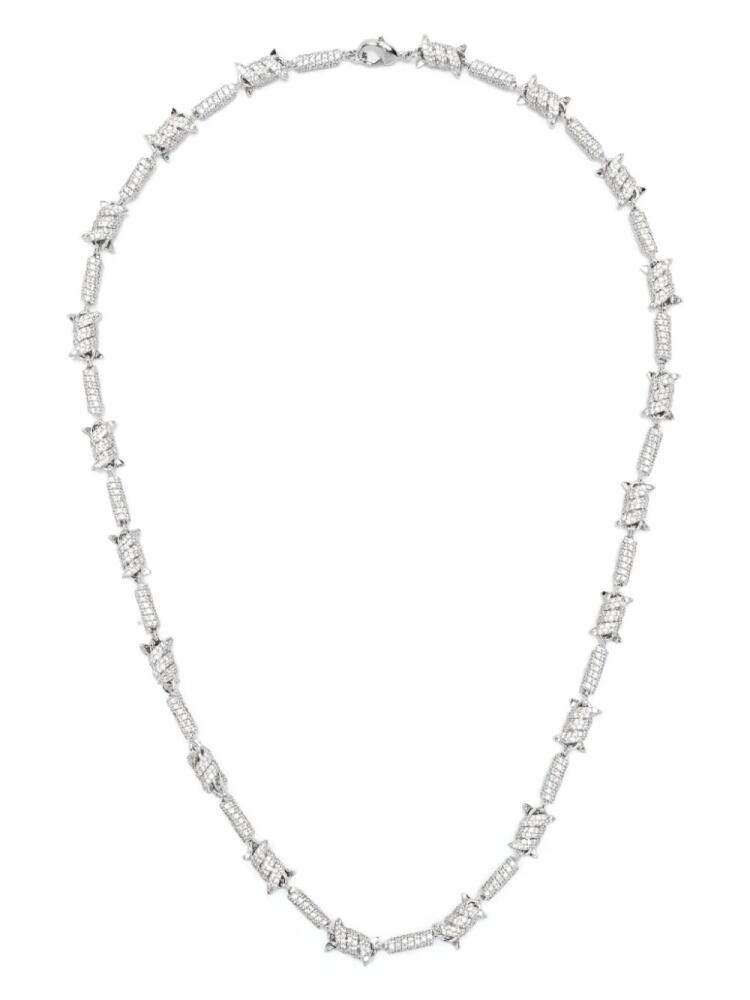 DARKAI Barbed Wire pavé necklace - Silver Cover