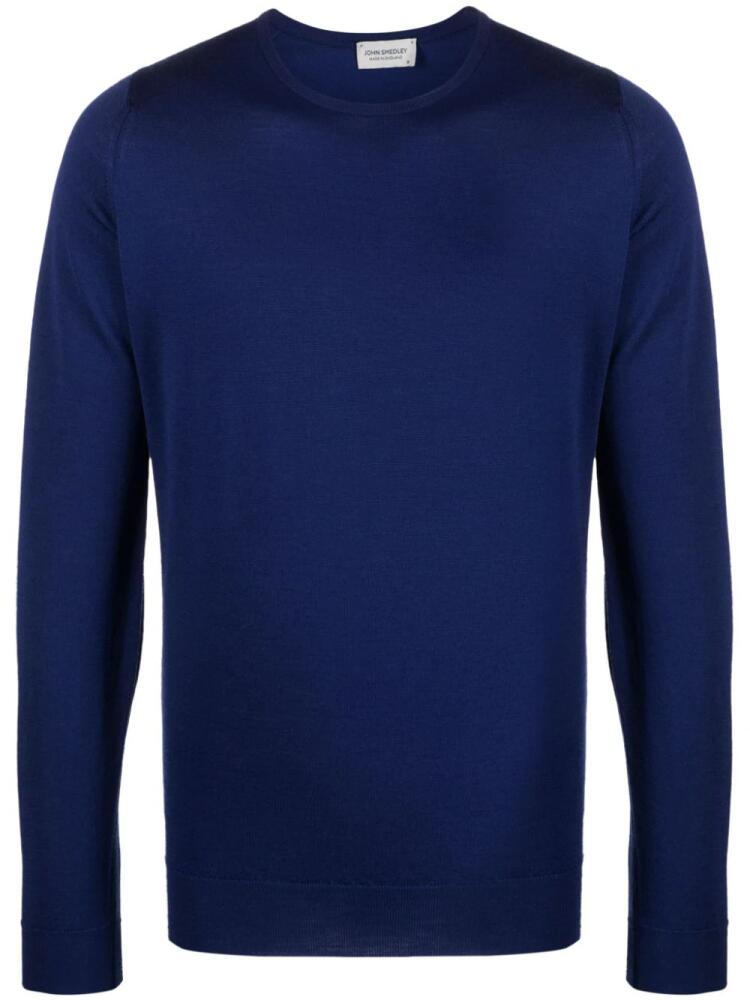 John Smedley fine-knit merino jumper - Blue Cover