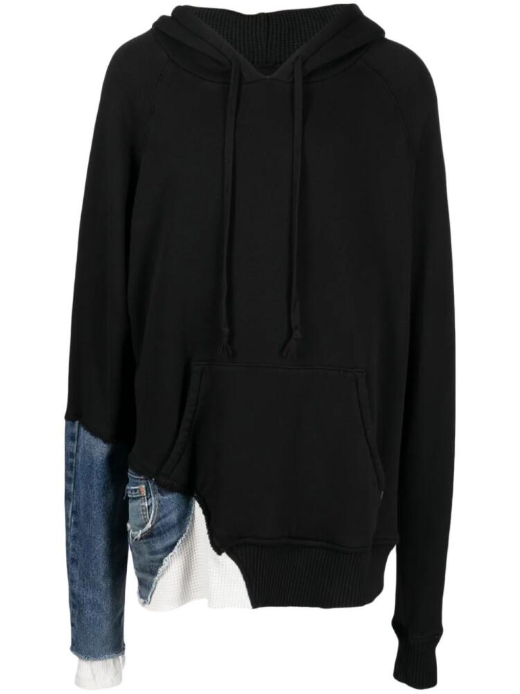 Greg Lauren Multi Fragment distressed hoodie - Black Cover