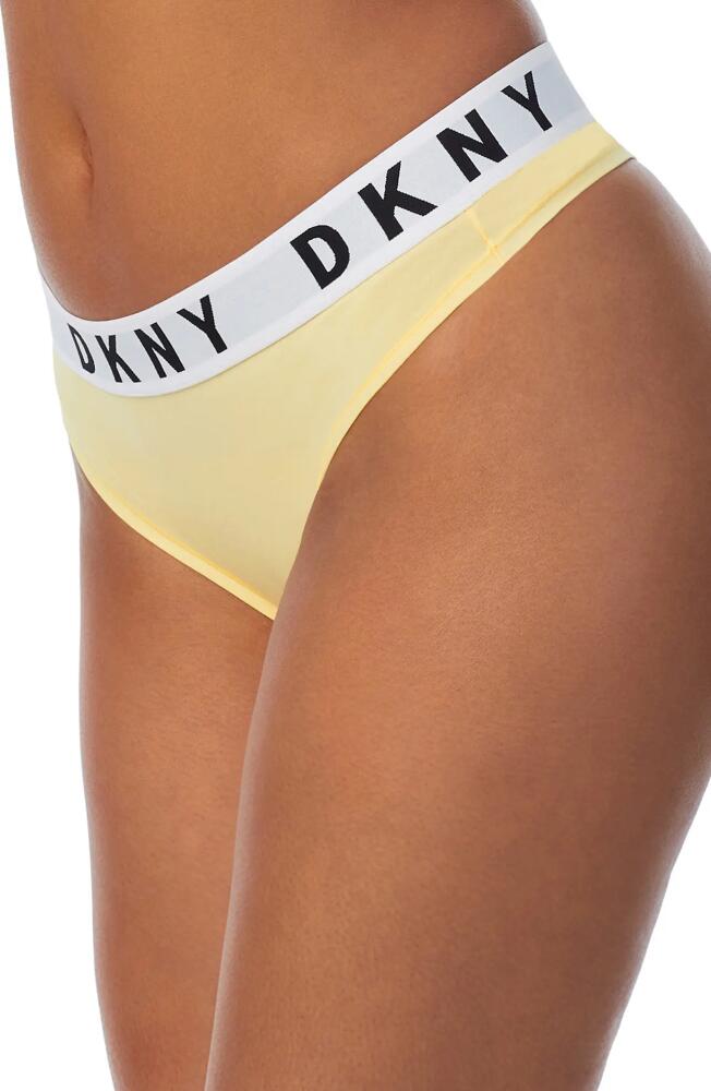 DKNY Cozy Boyfriend Thong in Mellow Yellow Cover