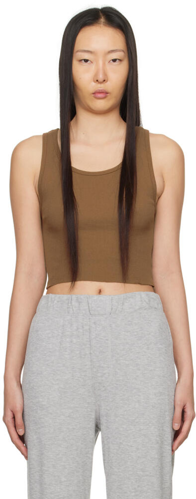 ÉTERNE Brown Cropped Tank Top Cover