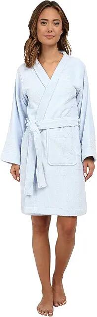 Lauren Ralph Lauren Greenwich Woven Terry Robe (Estate Blue) Women's Robe Cover