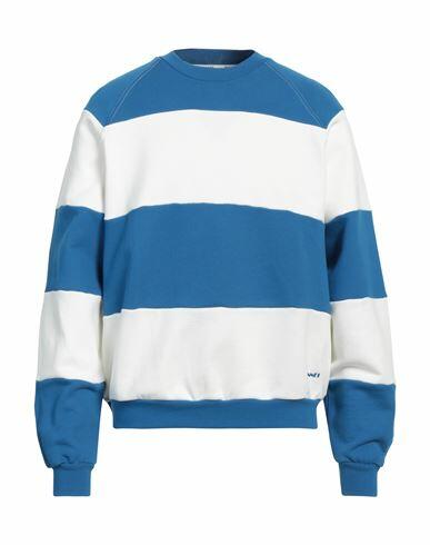 Sunnei Man Sweatshirt Bright blue Cotton Cover