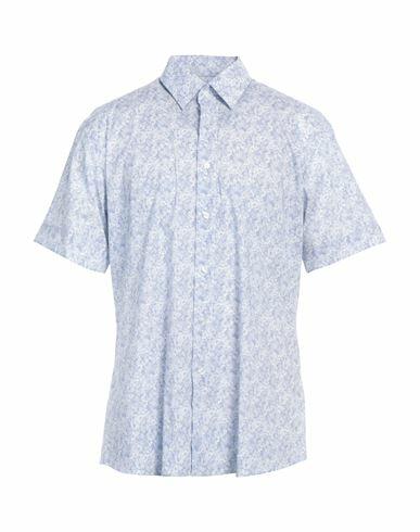 Karl Lagerfeld Man Shirt Light blue Cotton, Elastane Cover