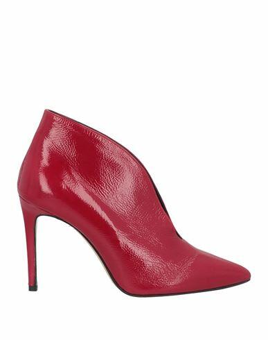 Francesco Sacco Woman Ankle boots Red Leather Cover