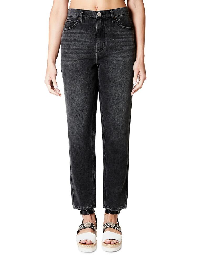 Nicole Miller Women's Tapered Fit Jeans - Black Cover