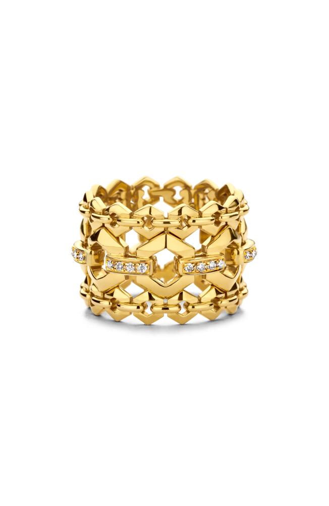 DRIES CRIEL Diamond Link Ring in Gold Cover