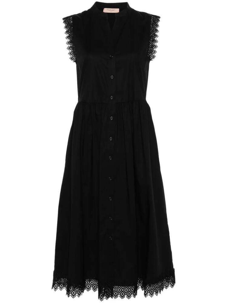 TWINSET macramé-detail midi dress - Black Cover