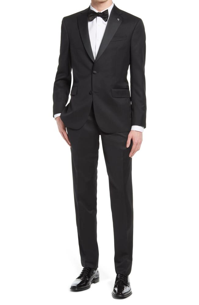 Ted Baker London Jenner Slim Fit Notch Lapel Wool & Mohair Tuxedo in Black Cover