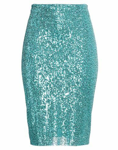 Mr Massimo Rebecchi Woman Midi skirt Turquoise Viscose, Elastane Cover