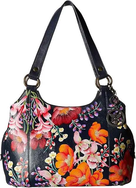 Anuschka Large Triple Compartment Hobo 652 (Moonlit Meadow) Hobo Handbags Cover