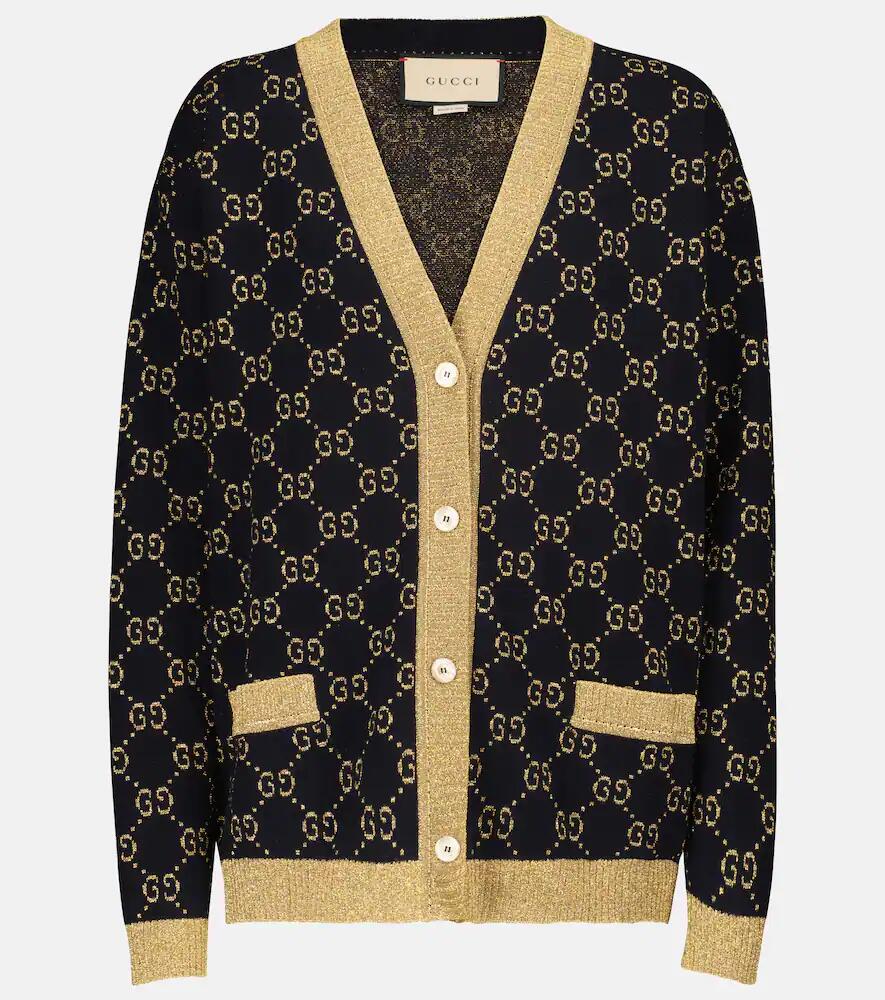 Gucci Cotton-blend lamé cardigan Cover