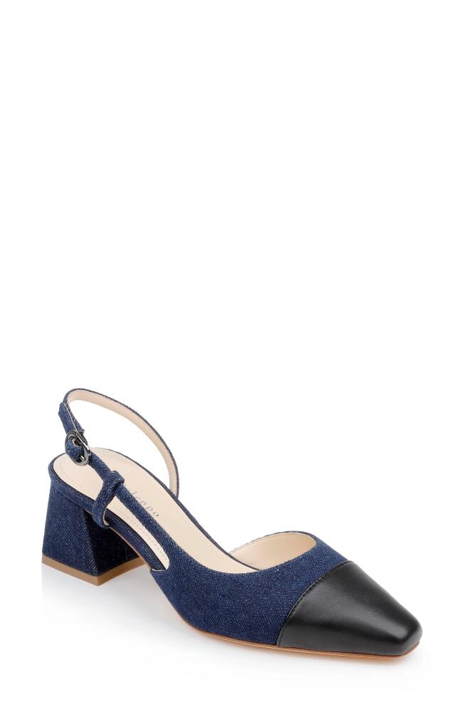 Dee Ocleppo Naples Cap Toe Slingback Pump in Blue/Black Cover