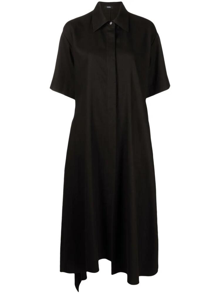 Goen.J asymmetric-hem shirt dress - Black Cover