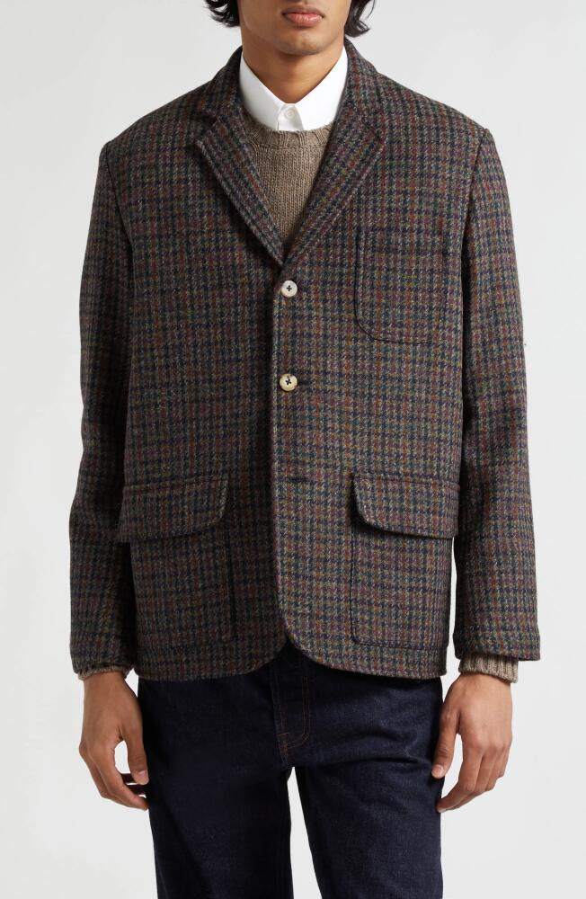 De Bonne Facture Wool Tweed Jacket in Navy Houndstooth Cover