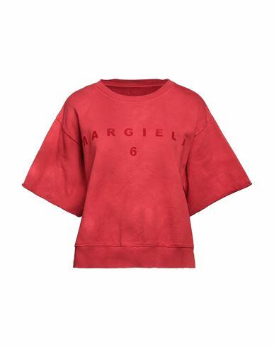 Mm6 Maison Margiela Woman Sweatshirt Red Cotton, Elastane Cover