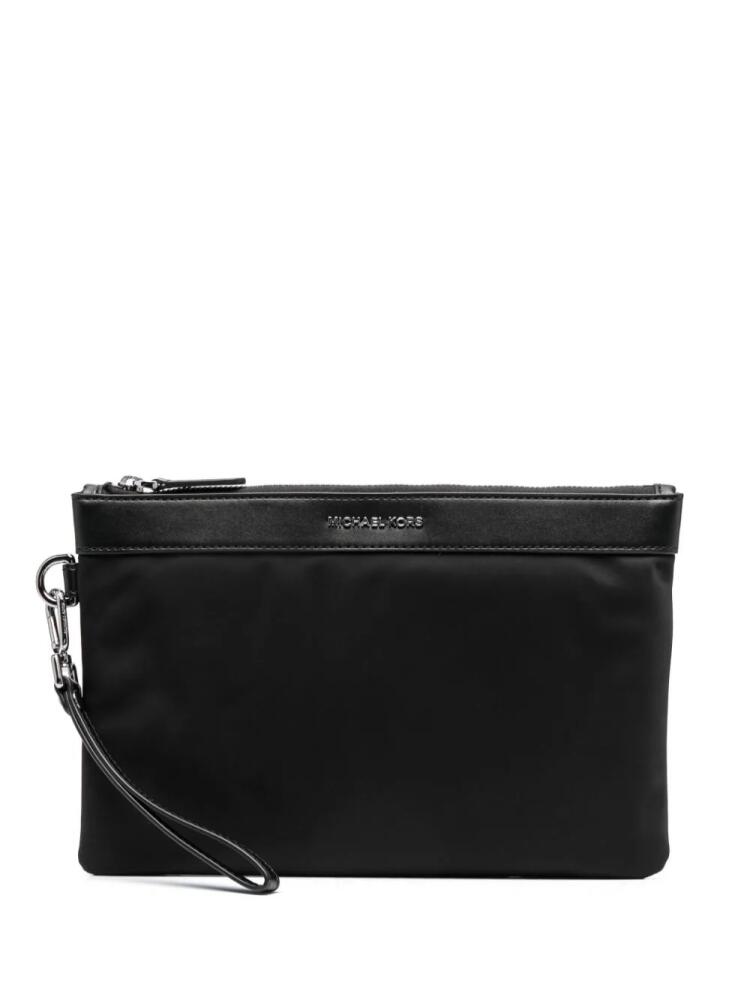 Michael Kors logo-plaque wash bag - Black Cover