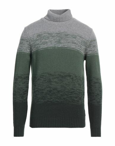 Ferrante Man Turtleneck Military green Merino Wool, Cashmere Cover